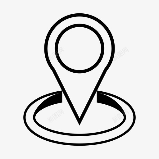 地图针定位点图标svg_新图网 https://ixintu.com 地图针 定位 点