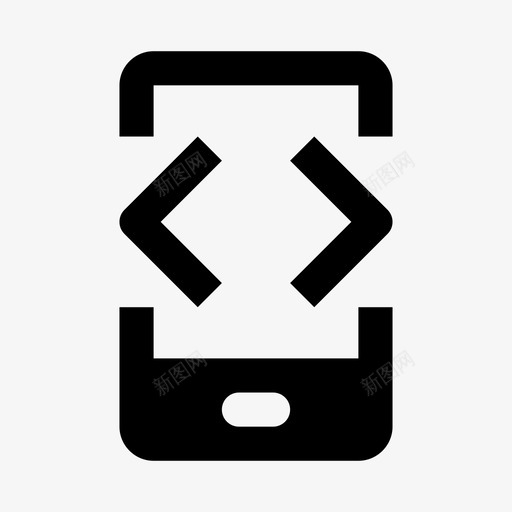 移动开发应用程序代码图标svg_新图网 https://ixintu.com line webmobiledev 代码 应用程序 移动开发 编码