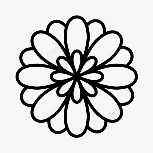 花大丽花花店图标svg_新图网 https://ixintu.com 大丽花 春天 花 花园 花店
