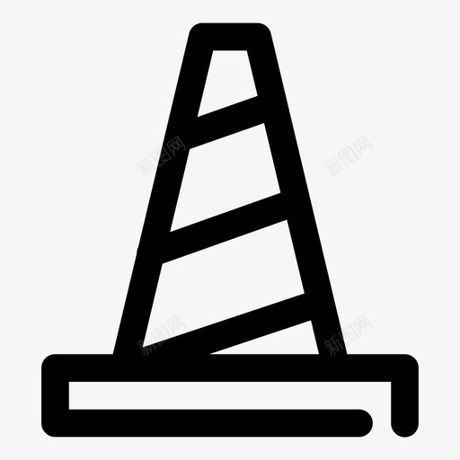 交通锥障碍物道路图标svg_新图网 https://ixintu.com 交通锥 路锥 道路 障碍物