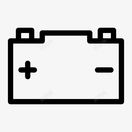 汽车电池能量负图标svg_新图网 https://ixintu.com 加 汽车电池 能量 负