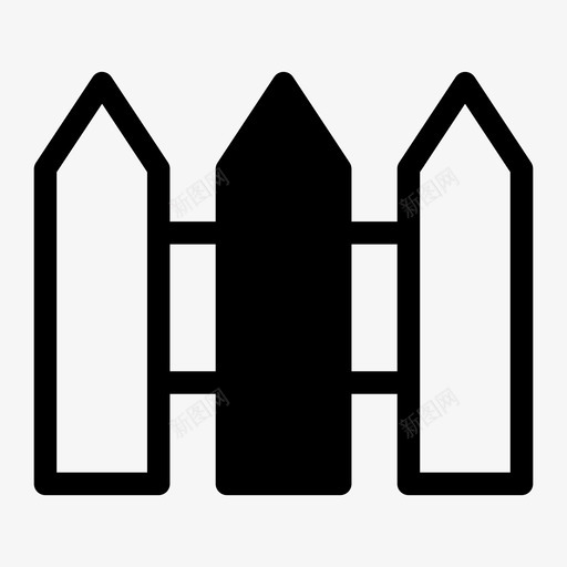 三板篱笆边框篱笆图标svg_新图网 https://ixintu.com 三板篱笆 园艺 木材 篱笆 花园 边框