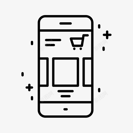 手机购物app智能手机手机智能手机应用图标svg_新图网 https://ixintu.com 手机智能手机应用 手机购物app 智能手机