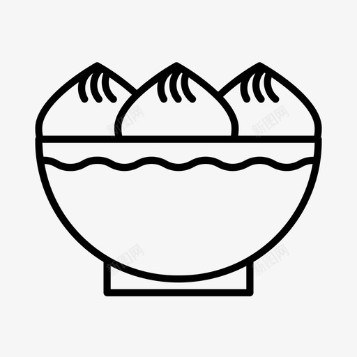 包亚洲菜饺子图标svg_新图网 https://ixintu.com 亚洲菜 包 饺子 馒头