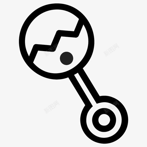 拨浪鼓宝贝声音图标svg_新图网 https://ixintu.com 声音 宝贝 工具 拨浪鼓