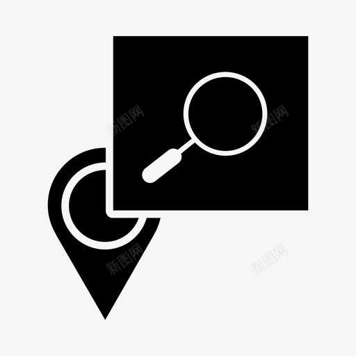 位置搜索查找pin图标svg_新图网 https://ixintu.com pin 位置搜索 占位符 定位pin 搜索 查找