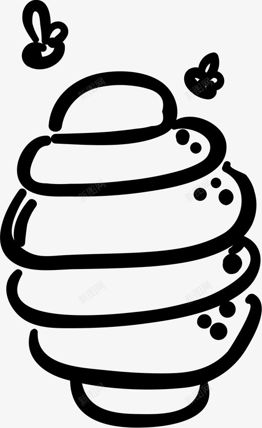 蜂巢蜜蜂蜂蜜图标svg_新图网 https://ixintu.com 手绘 蜂巢 蜂蜜 蜜蜂 野生