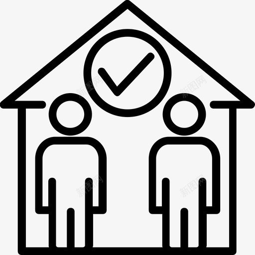 房产交易房屋协议抵押贷款图标svg_新图网 https://ixintu.com 房产交易 房产协议 房产线图标集 房屋协议 抵押贷款