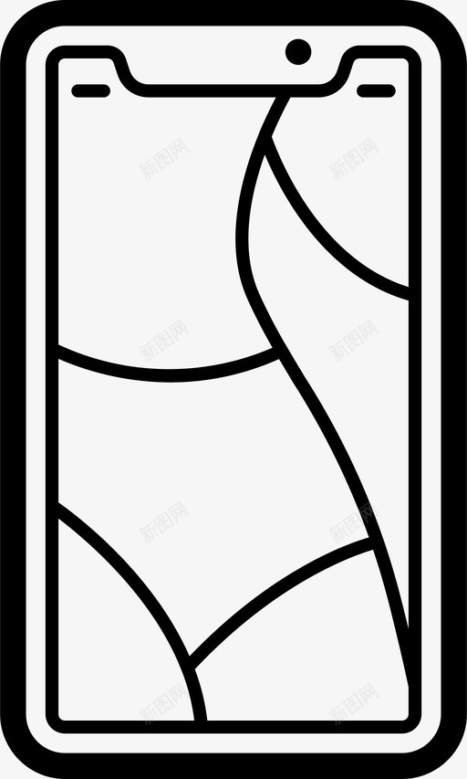 破解屏幕苹果iphone图标svg_新图网 https://ixintu.com iphone 智能手机 智能手机概述 破解屏幕 苹果