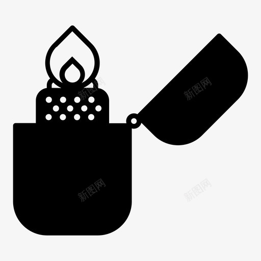 zippo打火机香烟火图标svg_新图网 https://ixintu.com zippo打火机 吸烟 火 香烟
