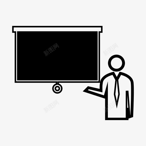 演示讲师幻灯片图标svg_新图网 https://ixintu.com 幻灯片 教学 教师 演示 讲师