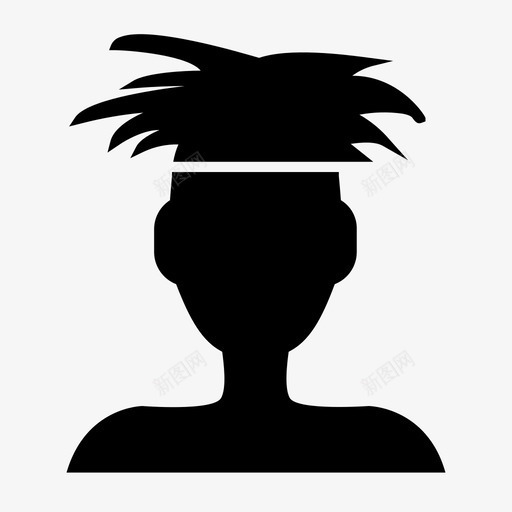 安德烈男孩头发图标svg_新图网 https://ixintu.com 人 侧面 头发 安德烈 男人 男孩