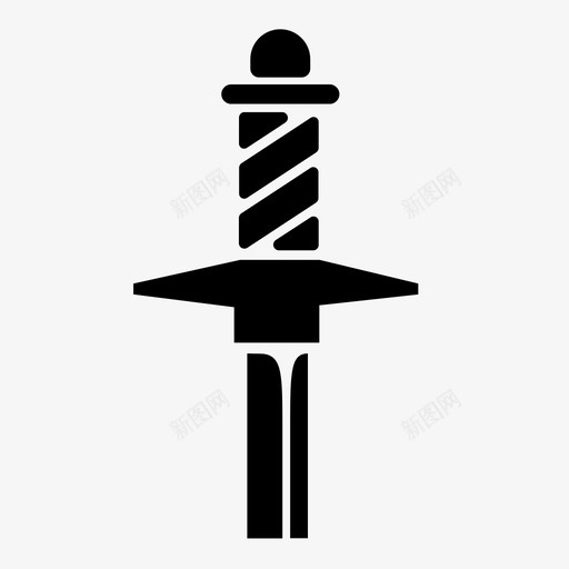 剑刀柄武器图标svg_新图网 https://ixintu.com 刀柄 剑 武器