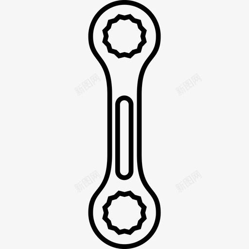 双头梅花扳手棘轮工具图标svg_新图网 https://ixintu.com 双头梅花扳手 工具 工具线 棘轮