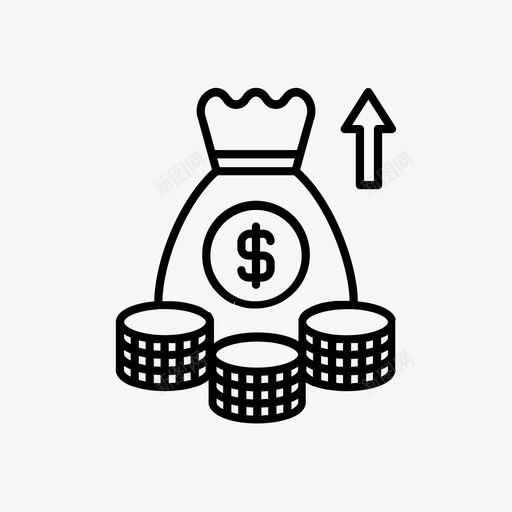 增加利润增加财务图标svg_新图网 https://ixintu.com 增加利润 增加财务