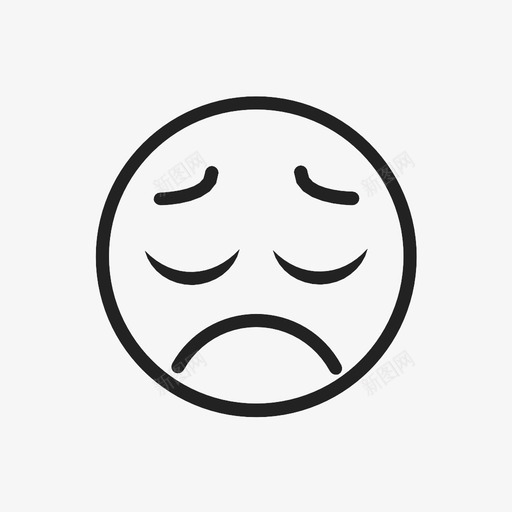 悲伤糟糕沮丧图标svg_新图网 https://ixintu.com 悲伤 沮丧 糟糕 脸书 表情符号