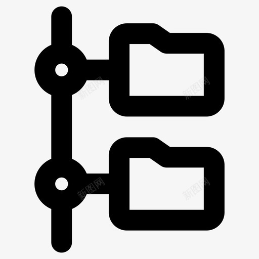 文件夹网络结构图标svg_新图网 https://ixintu.com 文件夹 结构 网络