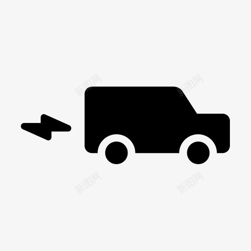 电动汽车电动面包车汽车图标svg_新图网 https://ixintu.com 汽车 电动汽车 电动面包车