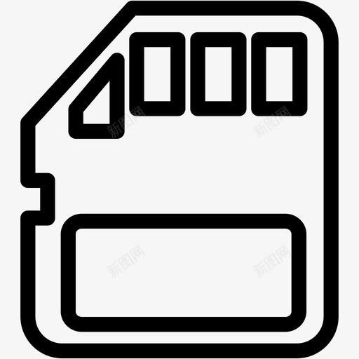 sd卡闪存内存图标svg_新图网 https://ixintu.com sd卡 web1 内存 存储 闪存