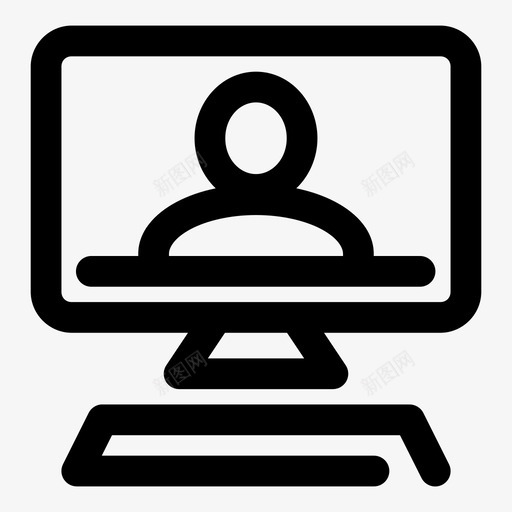 电话会议听众聊天图标svg_新图网 https://ixintu.com 交流 公司 听众 电脑 电话会议 聊天 视频聊天