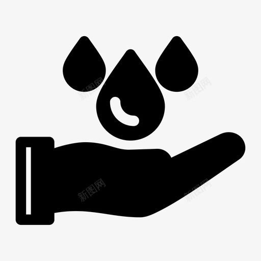 献血滴血手图标svg_新图网 https://ixintu.com 保健 医疗 手 滴血 献血