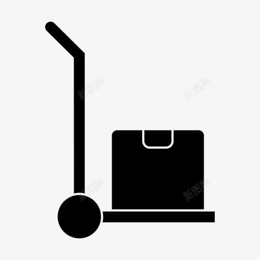 手提包裹手推车搬家图标svg_新图网 https://ixintu.com 手推车 手提包裹 搬家 购物 转运
