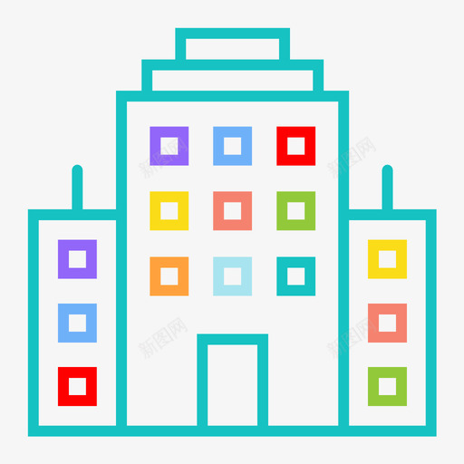 大公司大厦图标svg_新图网 https://ixintu.com 大公司大厦