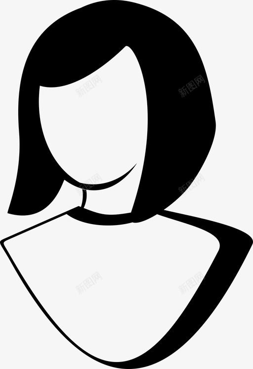 女性档案用户女性现代档案图标svg_新图网 https://ixintu.com 女性档案 女性现代档案图标 用户