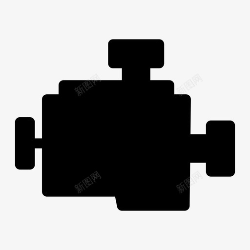 发动机汽车车库图标svg_新图网 https://ixintu.com 发动机 机械 汽车 电机 车库