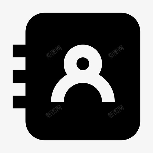 通讯录用户界面材料图标svg_新图网 https://ixintu.com 用户 界面材料 通讯录