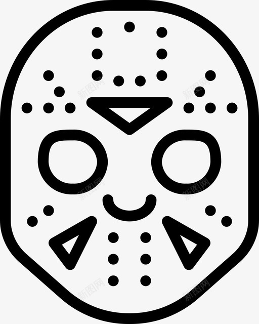 杰森表情符号万圣节图标svg_新图网 https://ixintu.com 万圣节 恐怖 恐怖表情 杰森 表情符号