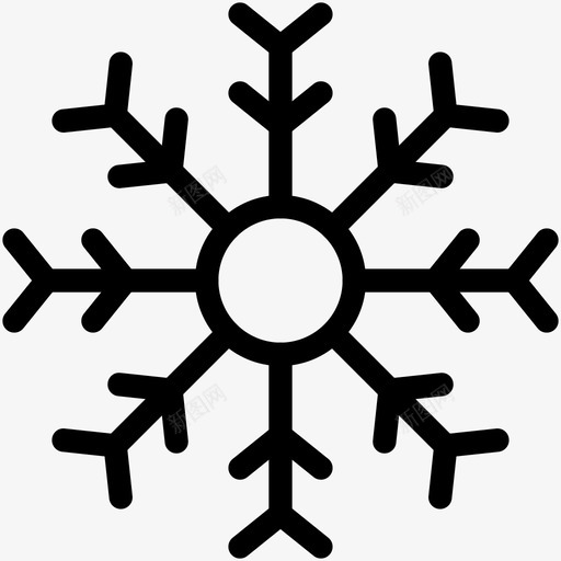 雪冰雪花图标svg_新图网 https://ixintu.com 冰 天气 天气3 雪 雪花