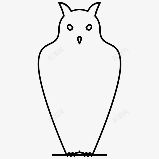 猫头鹰小鸟万圣节图标svg_新图网 https://ixintu.com 万圣节 夜间活动 小鸟 猫头鹰 野生