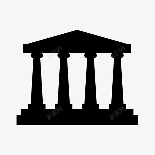 经典建筑博物馆建筑图标svg_新图网 https://ixintu.com 博物馆 建筑 经典建筑