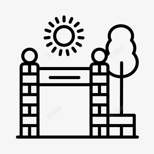学校教育小学图标svg_新图网 https://ixintu.com 场地 学校 小学 教育 私立学校