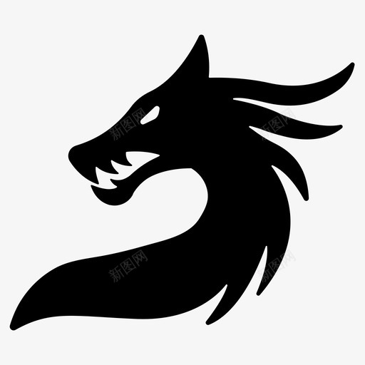 龙中国龙神话图标svg_新图网 https://ixintu.com 中国龙 爬行动物 神话 龙