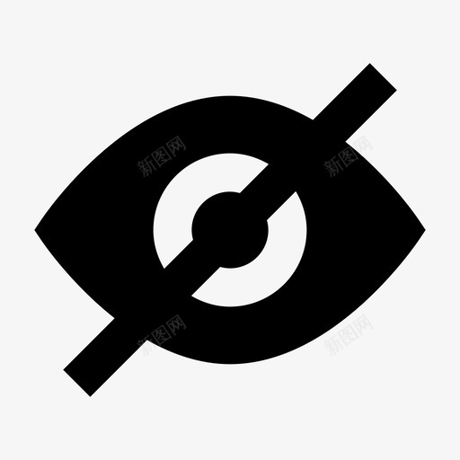隐藏眼睛界面材料图标svg_新图网 https://ixintu.com 界面材料 眼睛 隐藏