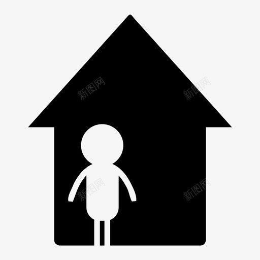 家孩子家人图标svg_新图网 https://ixintu.com 伙计 孩子 家 家人 房子