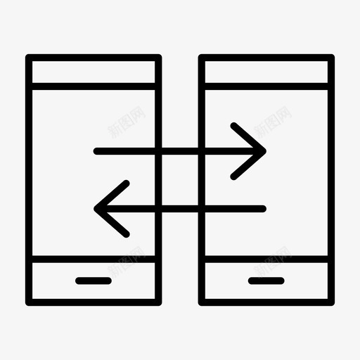 数据交换箭头文件图标svg_新图网 https://ixintu.com 数据交换 文件 电话 箭头