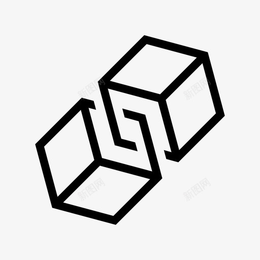 区块链方框立方体图标svg_新图网 https://ixintu.com 六边形 区块链 方框 立方体
