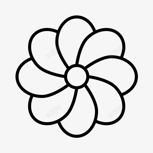 花斐波那契花园图标svg_新图网 https://ixintu.com 对称 斐波那契 花 花园