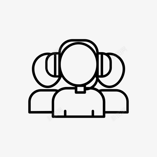 支持团队电子商务商店图标svg_新图网 https://ixintu.com 商店 技术 支持团队 电子商务