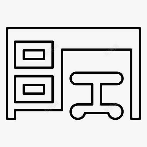 办公桌办公室商务图标svg_新图网 https://ixintu.com 办公室 办公桌 商务