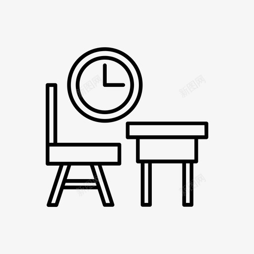 学习时间时钟教育图标svg_新图网 https://ixintu.com 学习时间 学校 教育 教育学校 时钟