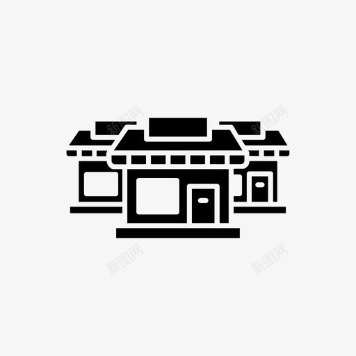 集市电子商务购物图标svg_新图网 https://ixintu.com 商店 电子商务 购物 集市