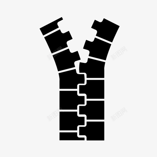 拉链扣紧牙齿图标svg_新图网 https://ixintu.com 扣紧 拉链 牙齿 联合