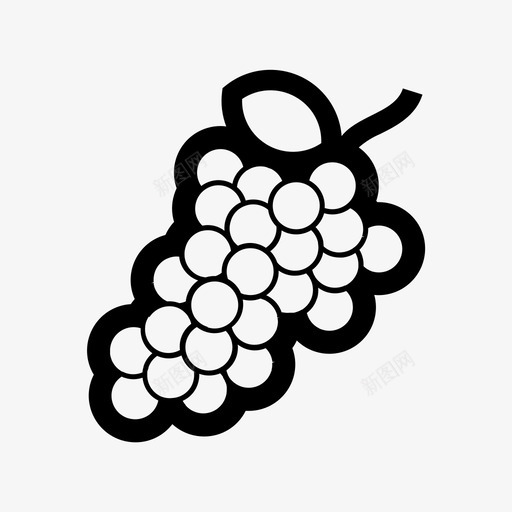 葡萄水果葡萄酒图标svg_新图网 https://ixintu.com 欢乐时光 水果 葡萄 葡萄酒