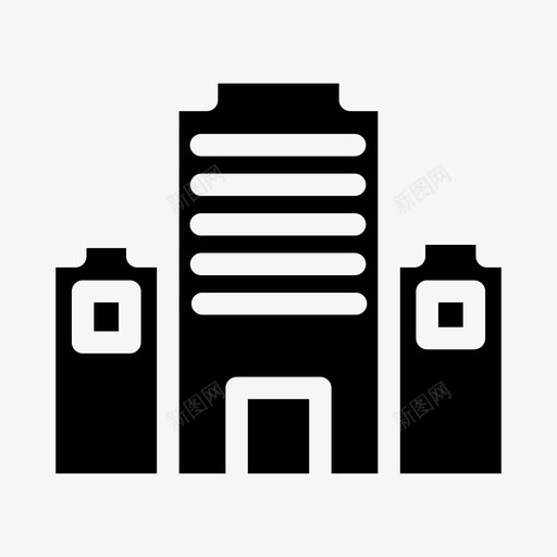 建筑物公寓房子图标svg_新图网 https://ixintu.com 公寓 建筑物 房子 联排别墅