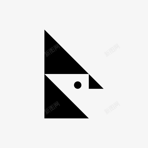 红衣主教鸟几何动物图标svg_新图网 https://ixintu.com 几何动物 红衣主教 鸟