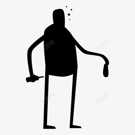 怪人喝醉了建筑啤酒图标svg_新图网 https://ixintu.com 啤酒 建筑 怪人喝醉了 怪人收藏 怪胎 瓶子 瘦子 酒醉